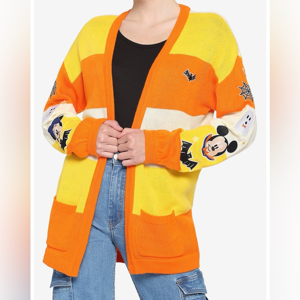 Her Universe Mickey Mouse Halloween Candy Corn Cardigan